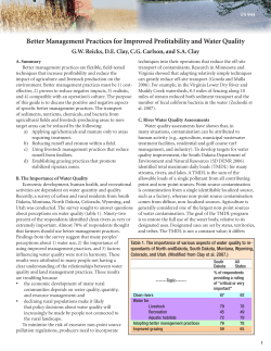 Better Management Practices for Improved Profitability and Water