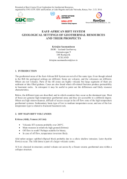 east-african rift system geological settings of geothermal resources