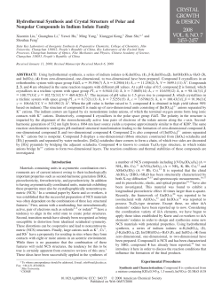 Hydrothermal Synthesis and Crystal Structure of Polar and Nonpolar