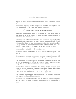 Modular Exponentiation