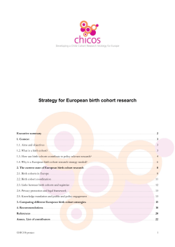 Strategy for European birth cohort research