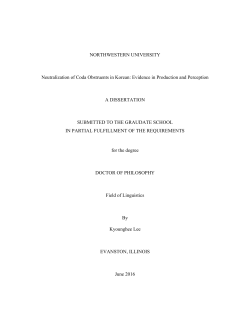 Neutralization of Coda Obstruents in Korean