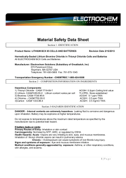 Material Safety Data Sheet