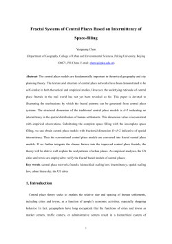 Fractal Systems of Central Places Based on Intermittency of Space