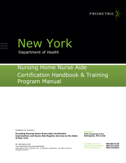 New York State Nurse Aide Manual