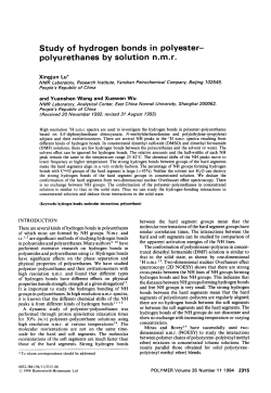Study of hydrogen bonds in polyester