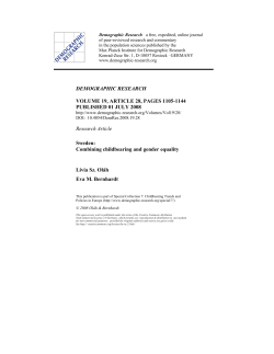 Sweden: Combining childbearing and gender equality