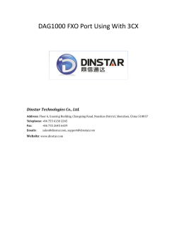 DAG1000 FXO Port Using With 3CX