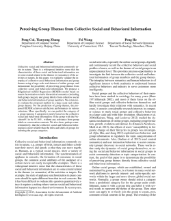 Perceiving Group Themes from Collective Social and Behavioral