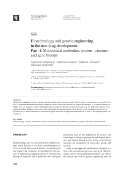 Biotechnology and genetic engineering in the new drug