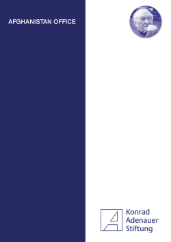 and a Void in the Center. Afghanistan`s Political Parties and where