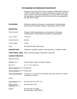 POTASSIUM DIHYDROGEN PHOSPHATE