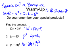 Factor Perfect Square Trinomials