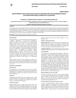 development and validation of hptlc method for the determination of