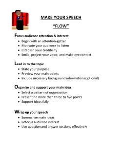 make your speech &ldquo;flow&rdquo;