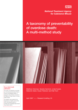A taxonomy of preventability of overdose death: A multi