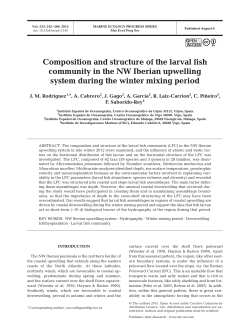 Composition and structure of the larval fish community in the NW