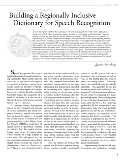 Building a Regionally Inclusive Dictionary for Speech Recognition