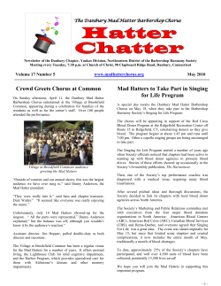 Chatter May 10 - Mad Hatter Chorus