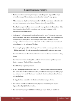 Macbeth - Revision Day Notes