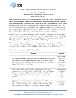 Human Geography Analysis and How Cultures Think Differently