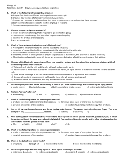 Energy, cellular respiration