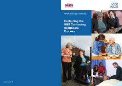 Explaining the NHS Continuing Healthcare Process