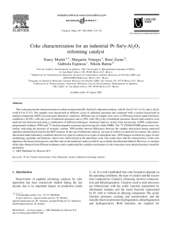 Coke characterization for an industrial Pt&ndash;Sn/g