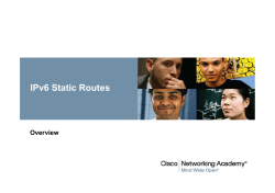 IPv6 Static Routes