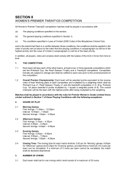 SECTION 8 - Auckland Cricket