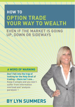 OPTION TRADE YOUR WAY TO WEALTH