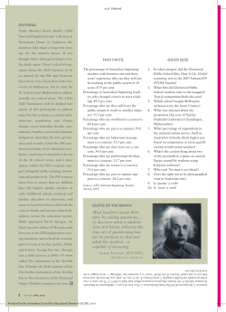 Editorial - Australian Council for Educational Research