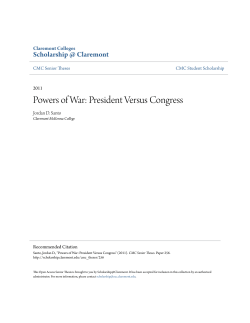 Powers of War: President Versus Congress