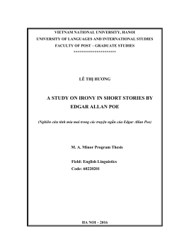 a study on irony in short stories by edgar allan poe
