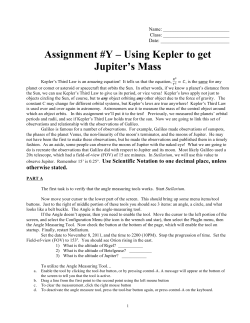 Determine Jupiter`s Mass from its moons` orbits