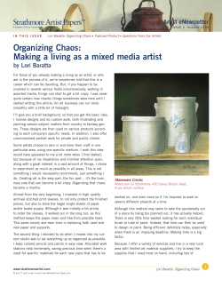 Summer 2008 - Strathmore Artist Papers