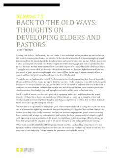 back to the old ways
