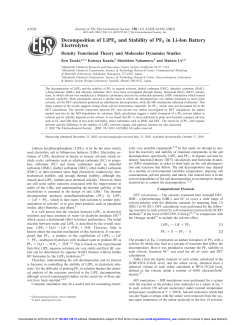 Decomposition of LiPF6 and Stability of PF5 in Li-Ion