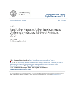 Rural-Urban Migration, Urban Employment and Underemployment