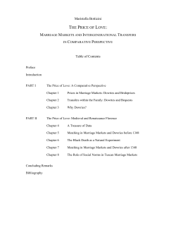 The Price of Love: Marriage Markets and Intergenerational Transfers