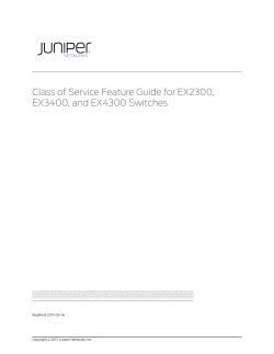 Class of Service Feature Guide for EX2300