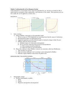 Models: Useful primarily in Free Response Section Understand that