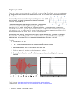 Frequency of sound - Mobile Science