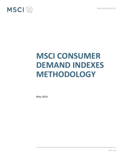 MSCI Consumer Demand Indexes Methodology