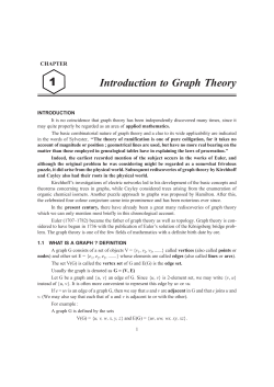 1 Introduction to Graph Theory