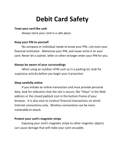 Debit Card Security - Bank of River Oaks