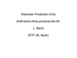 Diameter Predicted Units draft-bertz-dime-predictunits