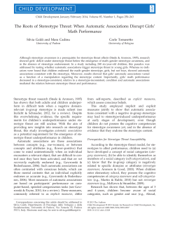 roots of stereotype threat