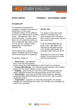 study notes episode 1: electronic crime