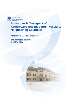 Atmospheric Transport of Radioactive Nuclides from Russia to
